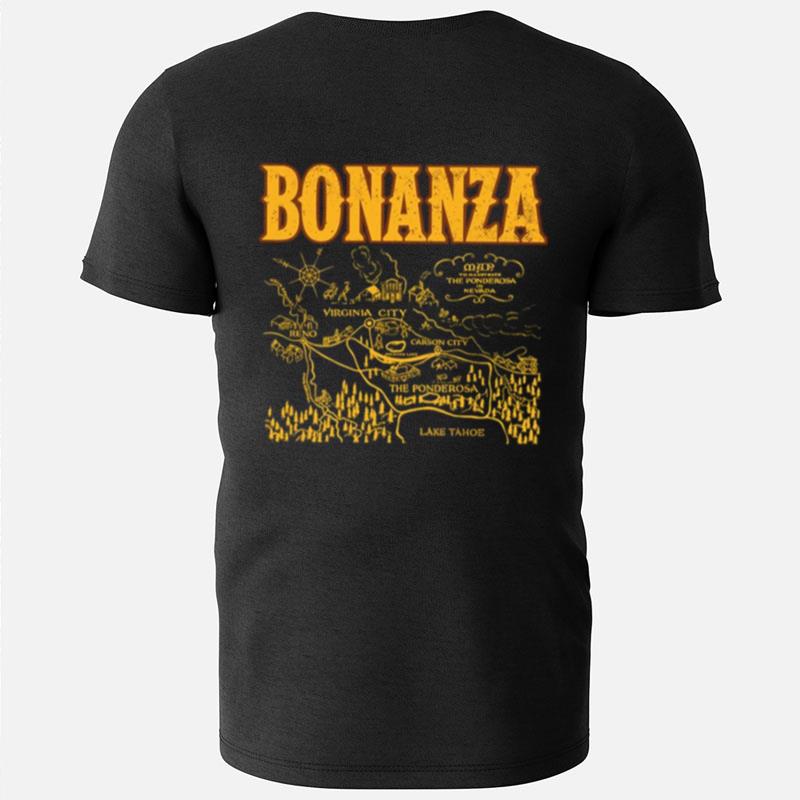 Retro Yellow Art Bonanza Map T-Shirts
