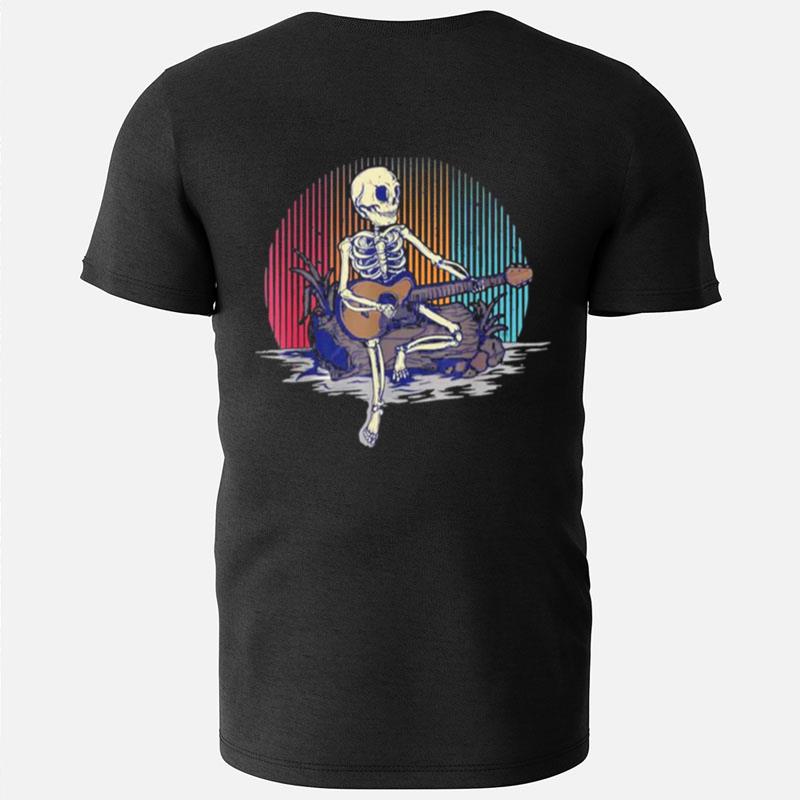 Rock On Rock Star Skeleton Guitar Hands Halloween Rock Band T-Shirts