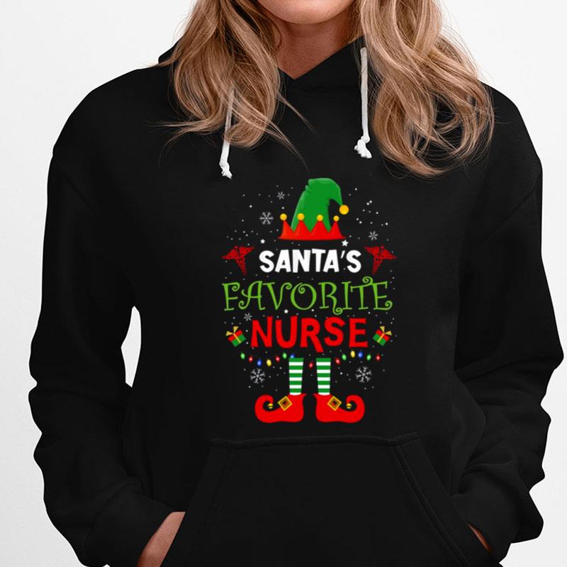 Santa's Favorite Nurse Elf Nurse Christmas T-Shirts