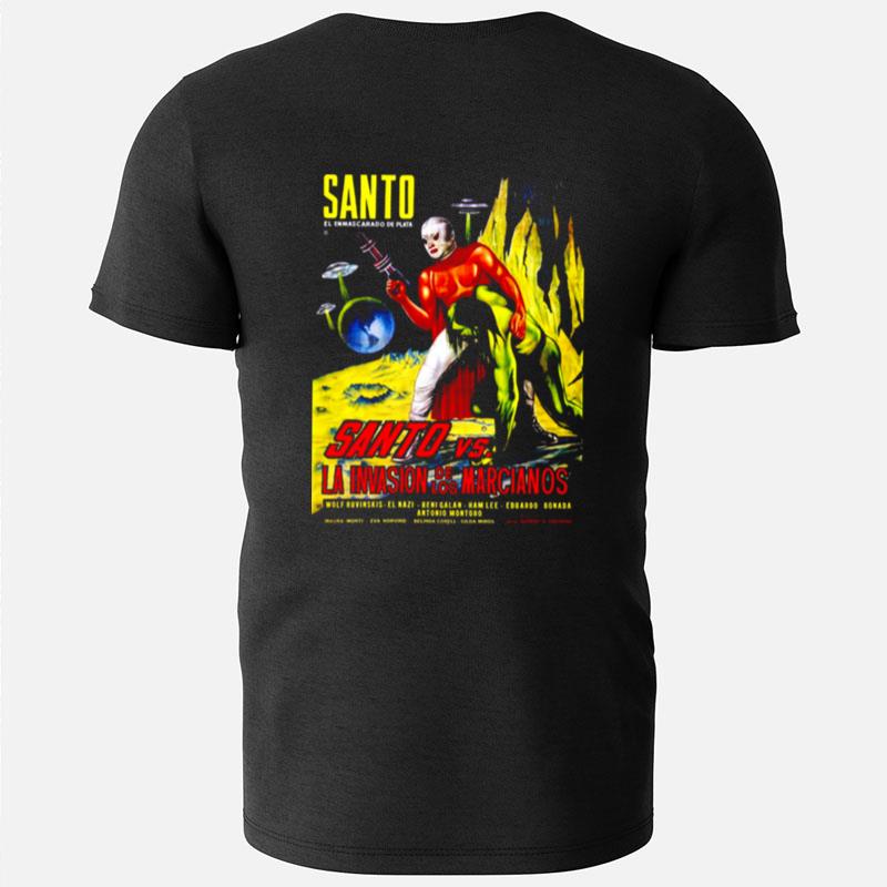 Santo Vs The Invasion Of The Martians 67 Illustration T-Shirts