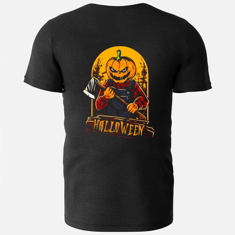 Scary Pumpkin Head Halloween T-Shirts