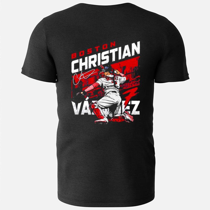 Sports Christian Vazquez City Name Houston Astros Boston Signature T-Shirts