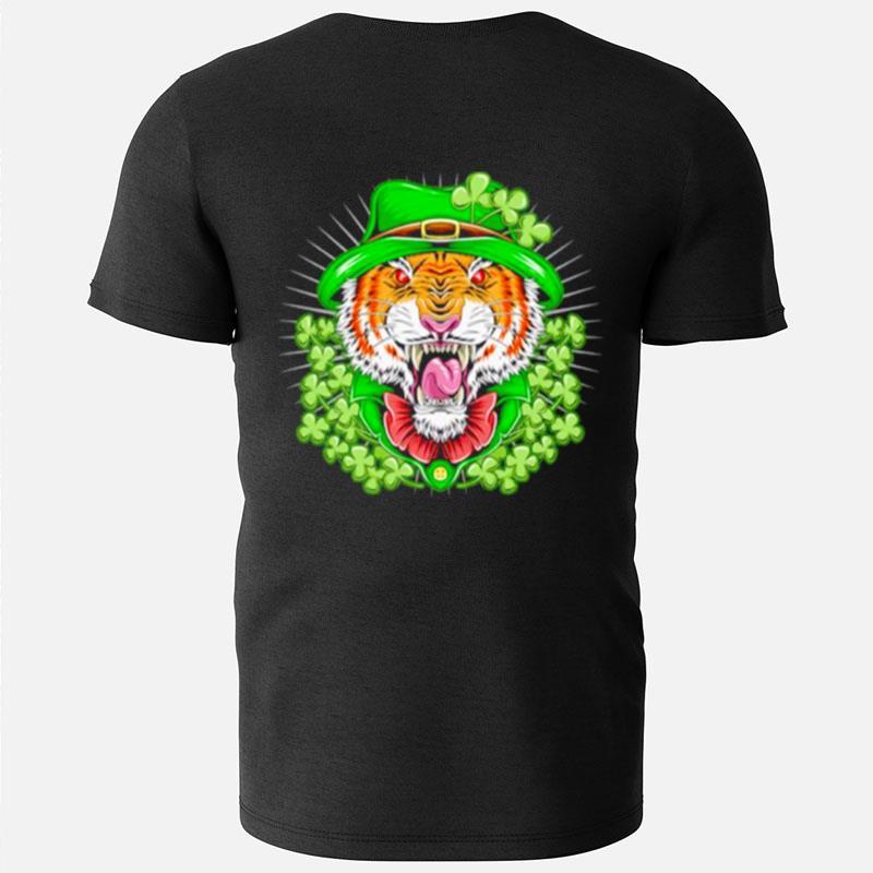 St Patricks Day Lucky Shamrock Tiger T-Shirts