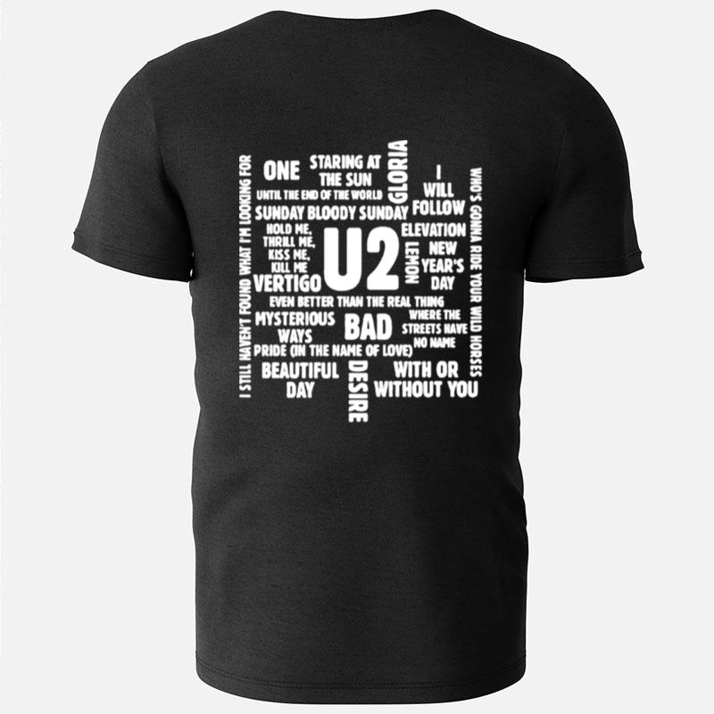 U2 Song Titles T-Shirts