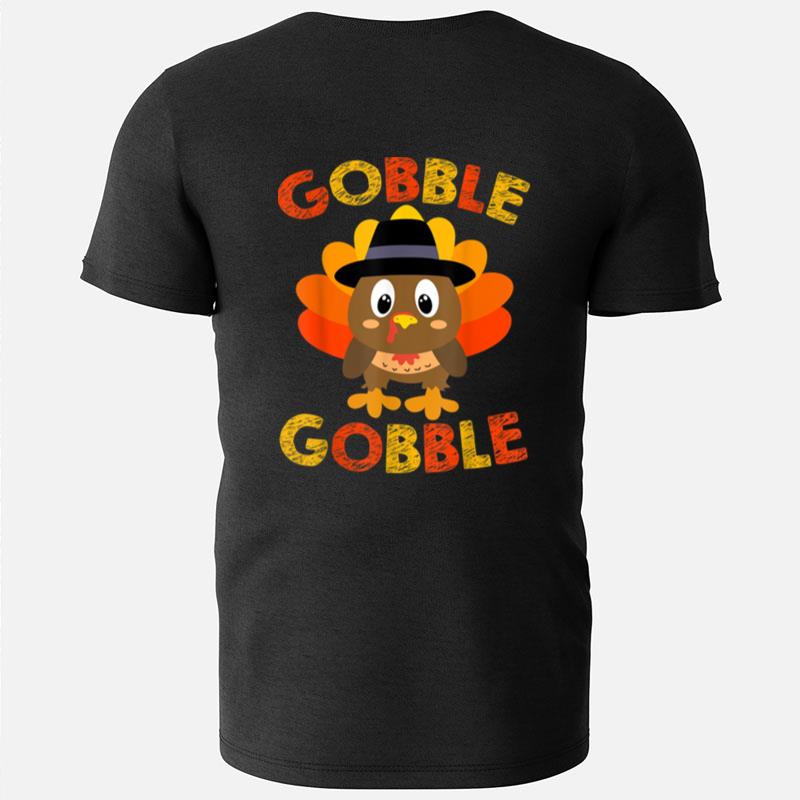 Vintage Gobble Turkey Pilgrim Gobble Turky Lovers T-Shirts