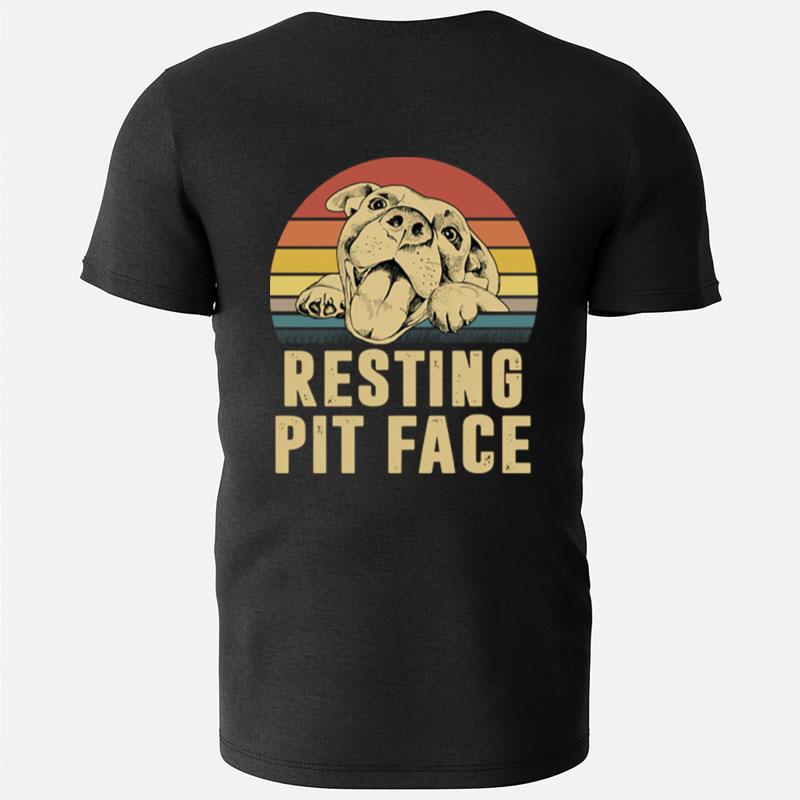 Vintage Pitbull Resting Pit Face T-Shirts