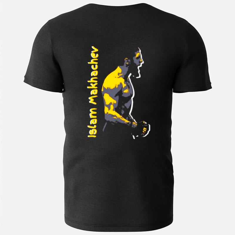 Yellow Design Ufc Fighter Islam Makhachev T-Shirts