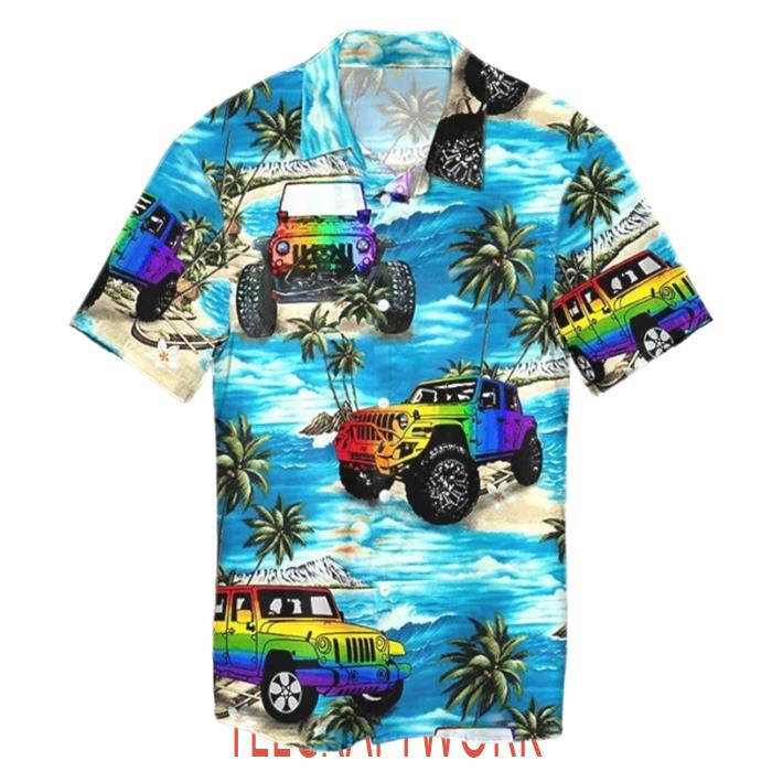 Beach Jee Car Lgbt Beach Gay Hawaiian Shirt