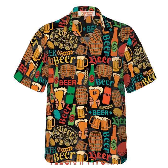 Beer Mug Pattern Hawaiian Shirt