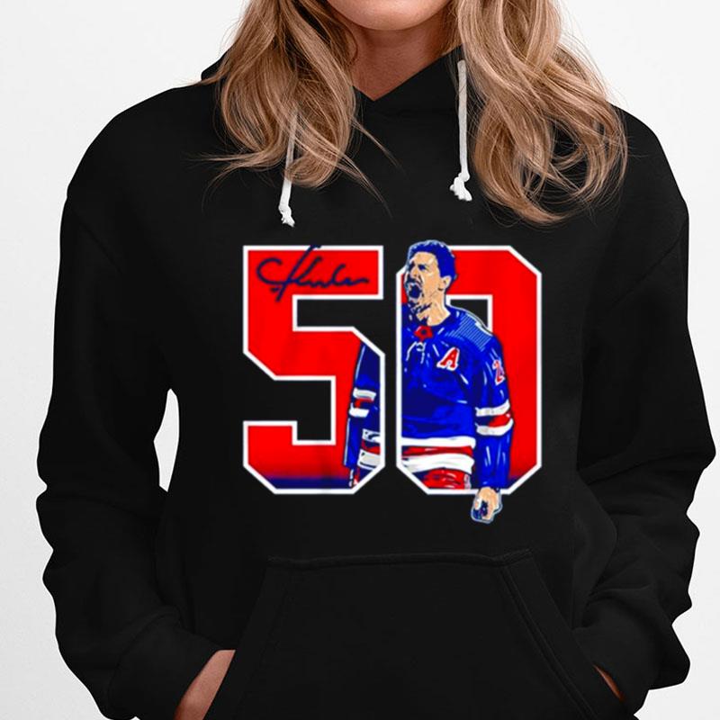 Chris Kreider 50 Goals New York Hockey Signature T-Shirts