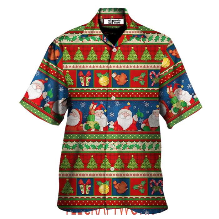 Christmas Santa Claus Happy Xmas Hawaiian Shirt
