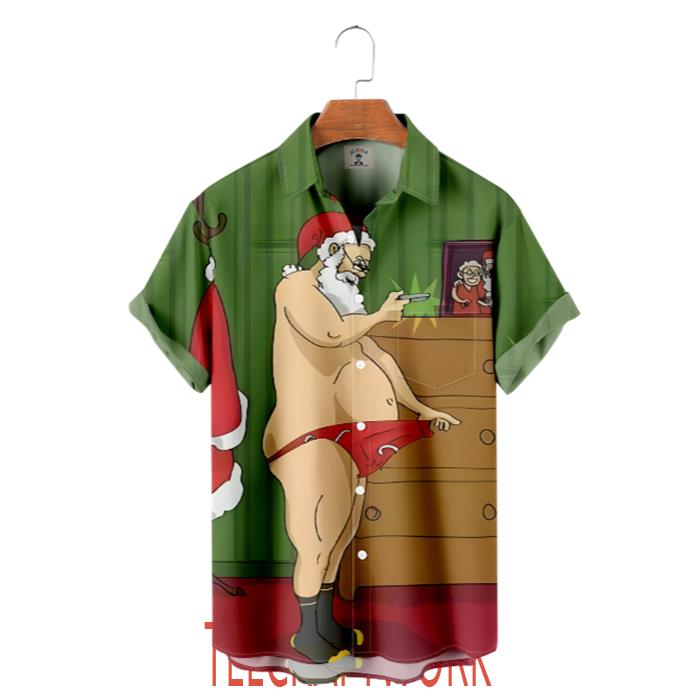 Christmas What Is Santa Doing 2 Hawaiian Shirt
