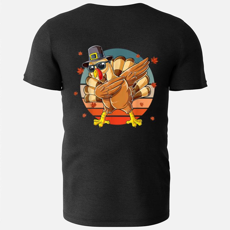 Dabbing Turkey Funny Happy Thanksgiving Gobble Wobble Boys T-Shirts