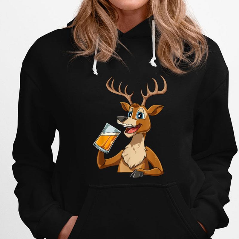Deer Drinking Beer For A Hunter T-Shirts