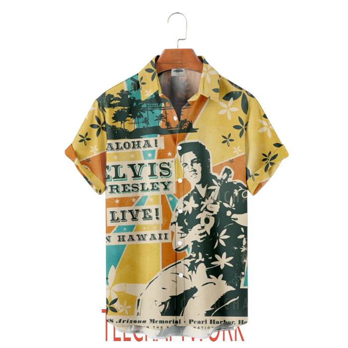 Elvis Arizona Memorial Presley Live Hawaiian Shirt