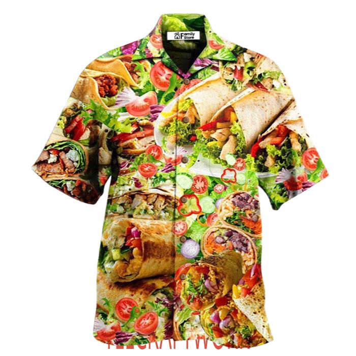 Food Life Is Better With Burrito Delicious Meal Hawaiian Shirt