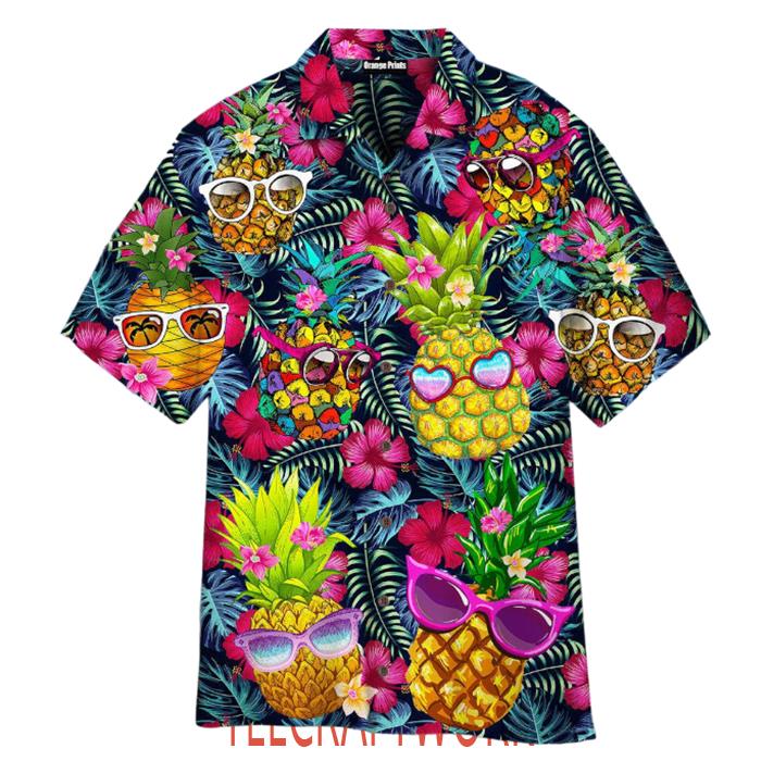 Fruit Pineapple Love Summer Tropical Hawaiian Shirt
