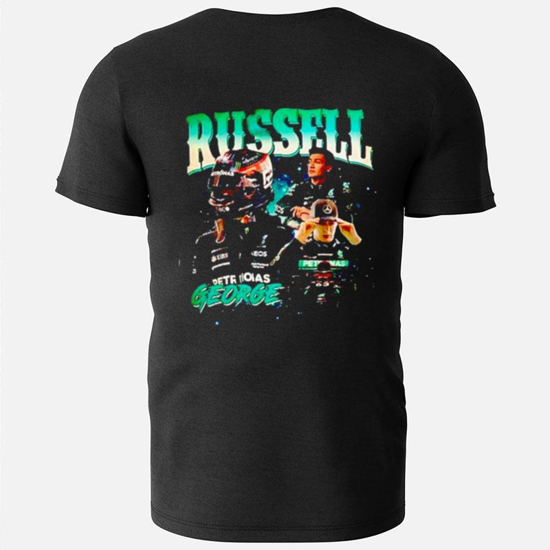 George Russell Formula 1 Racing Team Mercedes 90S Vintage T-Shirts