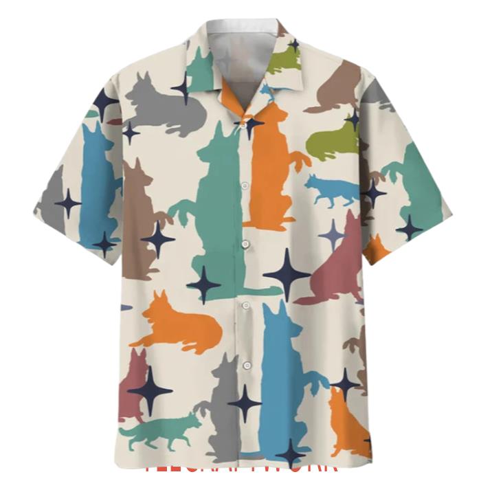 German Shepherd Vintage Summer Gift For Dog Lovers Hawaiian Shirt