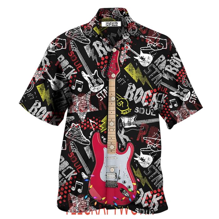 Guitar Rock Soul Merry Christmas Happy Hawaiian Shirt