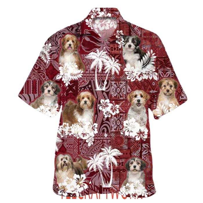 Havanese Red Gift For Dog Lover Hawaiian Shirt