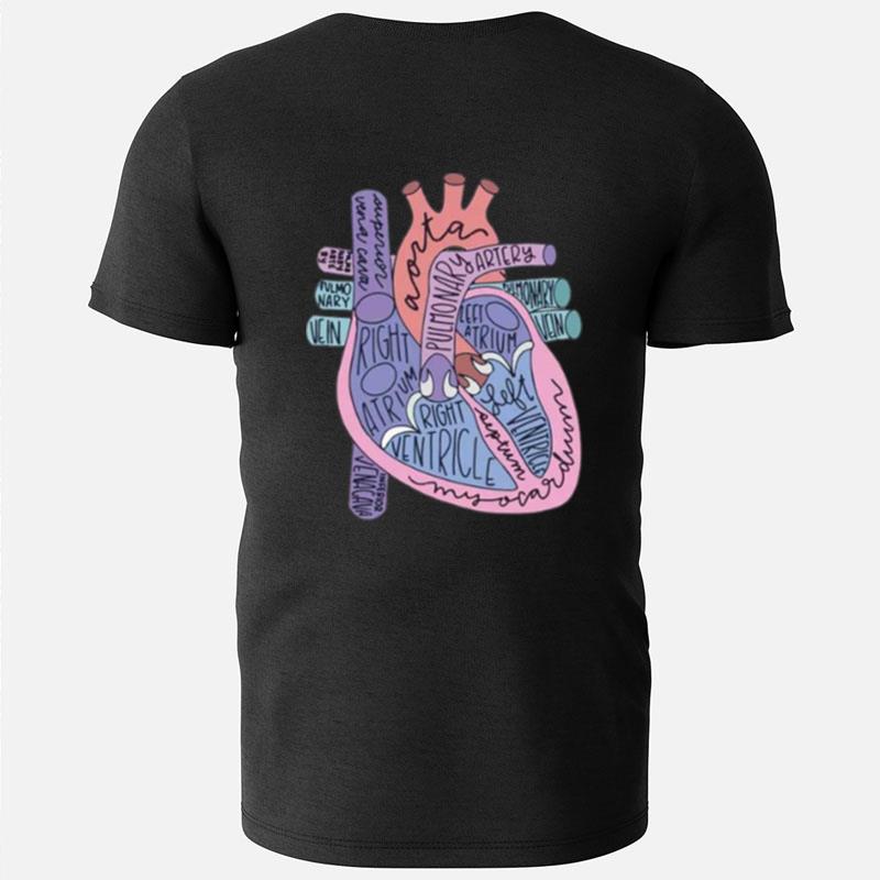 Heart Anatomy Gift For Nurse Student T-Shirts