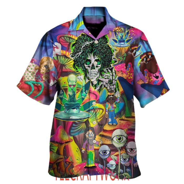 Hippie Skull Cool Life Hawaiian Shirt