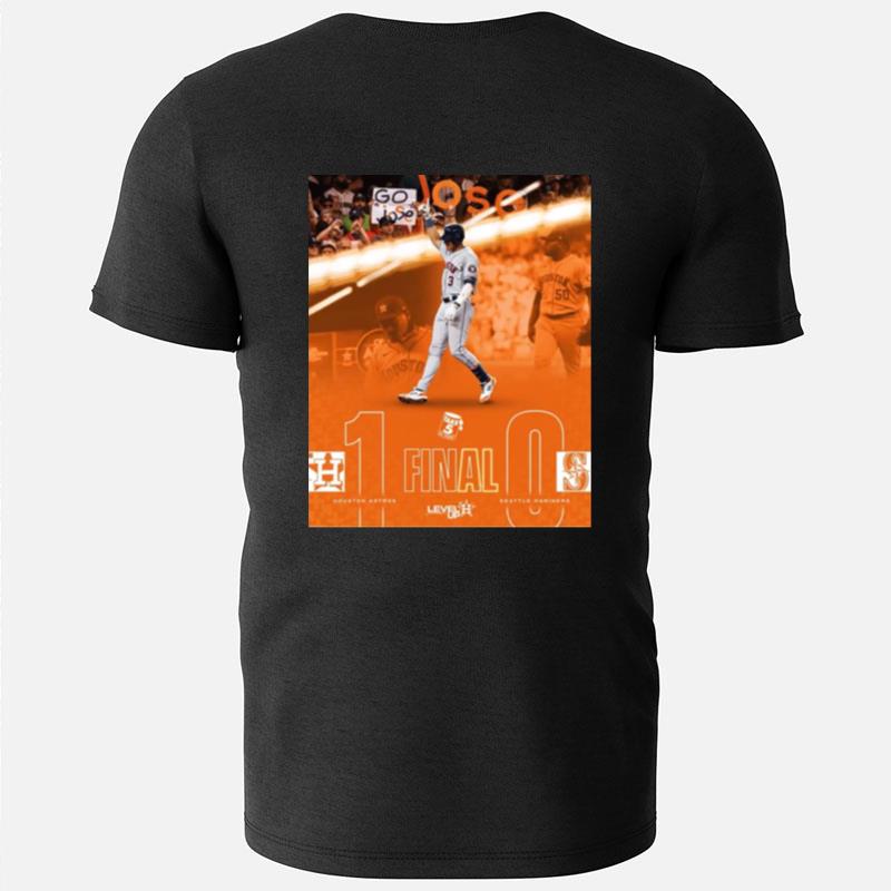 Houston Astros 1 0 Seattle Mariners Take 5 Final Level Up T-Shirts