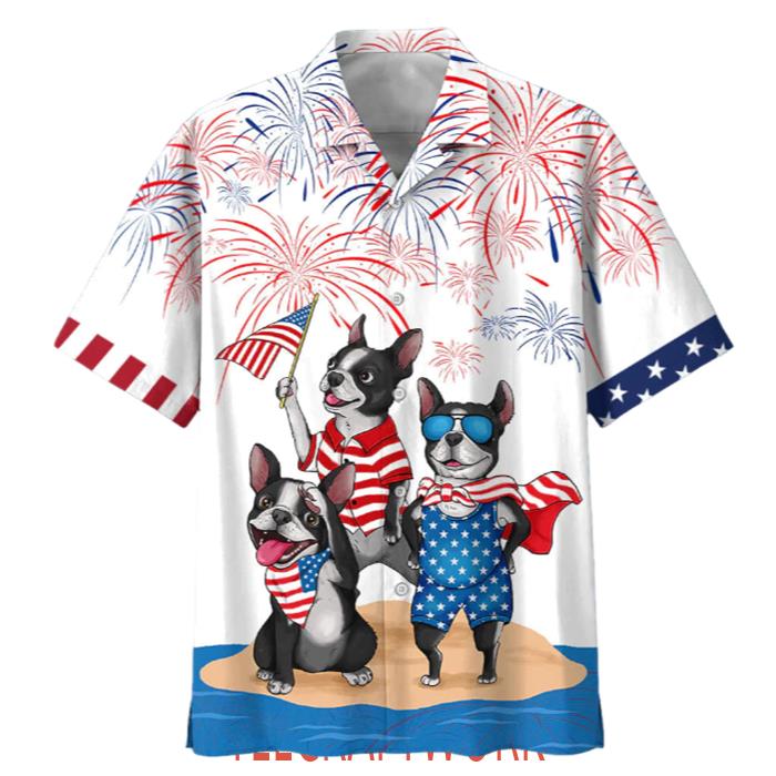 Independence Is Coming Bulldog Hawaiian Shirt