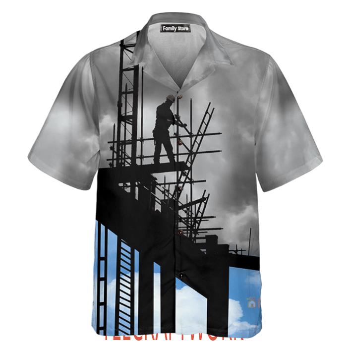 Ironworker And Sunset Hawaiian Shirt