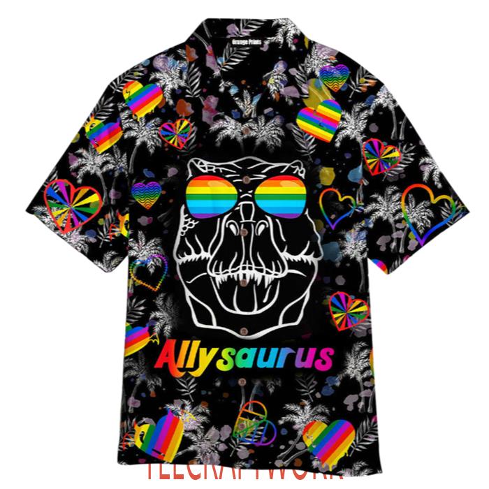 LGBT Dinosaur Allysaurus Hawaiian Shirt