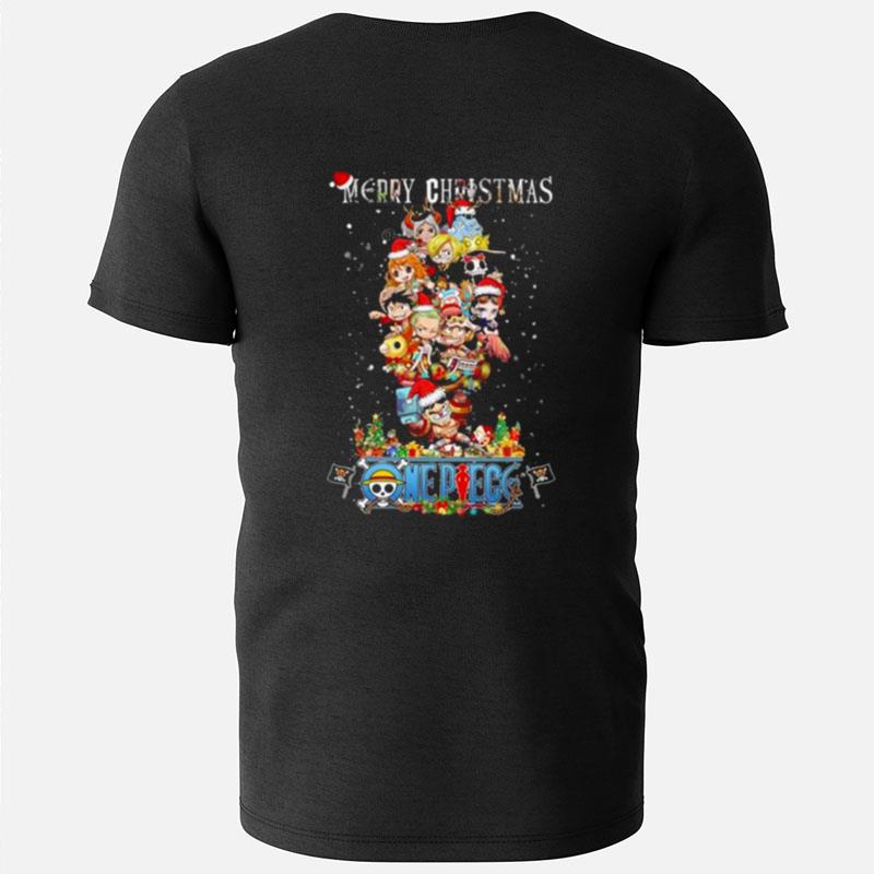 Merry Christmas One Piece Chibi Tree T-Shirts