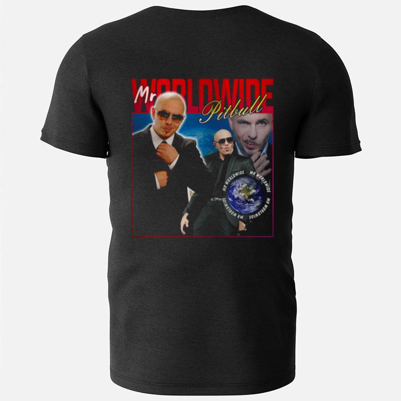 Mr Worldwide Homage Pitbull Music Inspired 90S Rap Vintage Graphic Bootleg T-Shirts