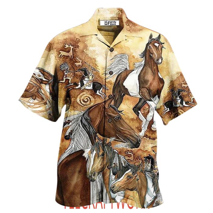 Native American Horse Hawaiian Shirt