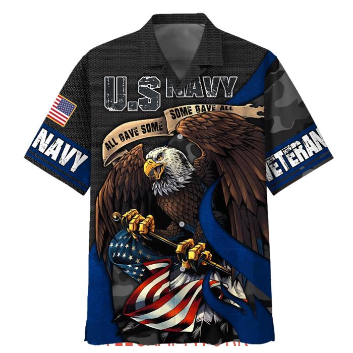 Navy All Gave Some Some Gave All Eagle U.S Navy Veteran Hawaiian Shirt