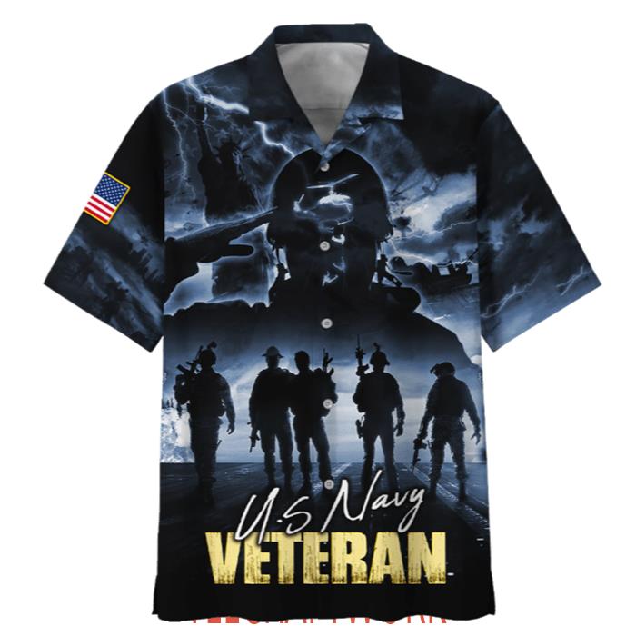 Navy Soldiers Fighting U.S Navy Veteran Hawaiian Shirt