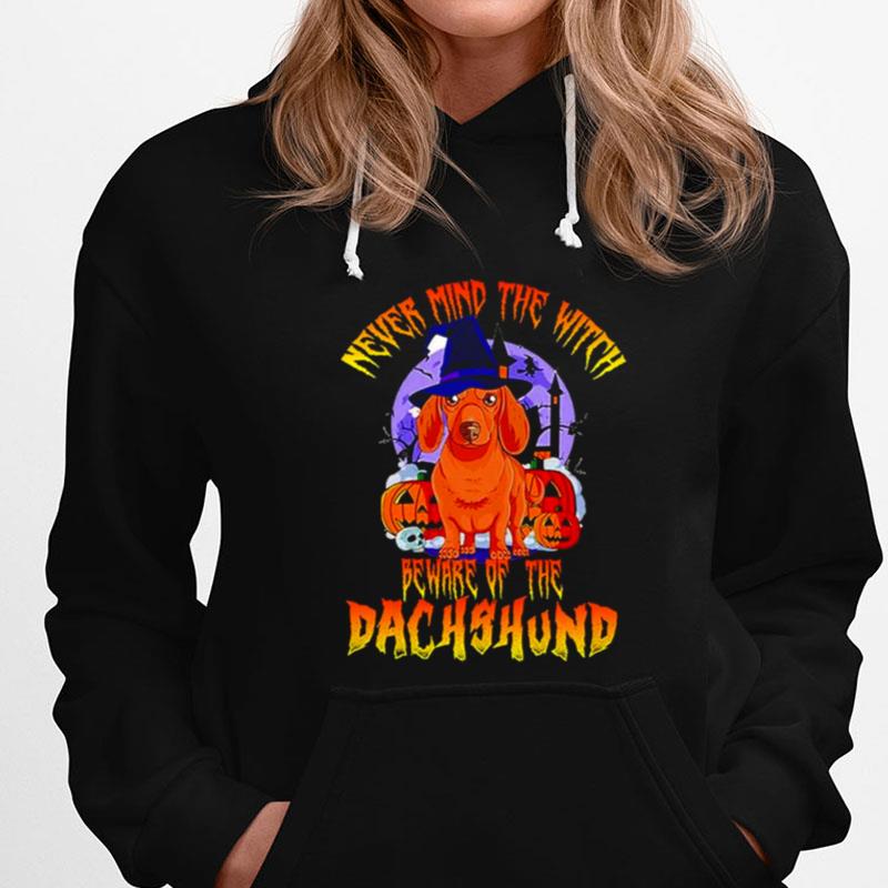 Never Mind The Witch Beware Of The Dachshund Halloween T-Shirts