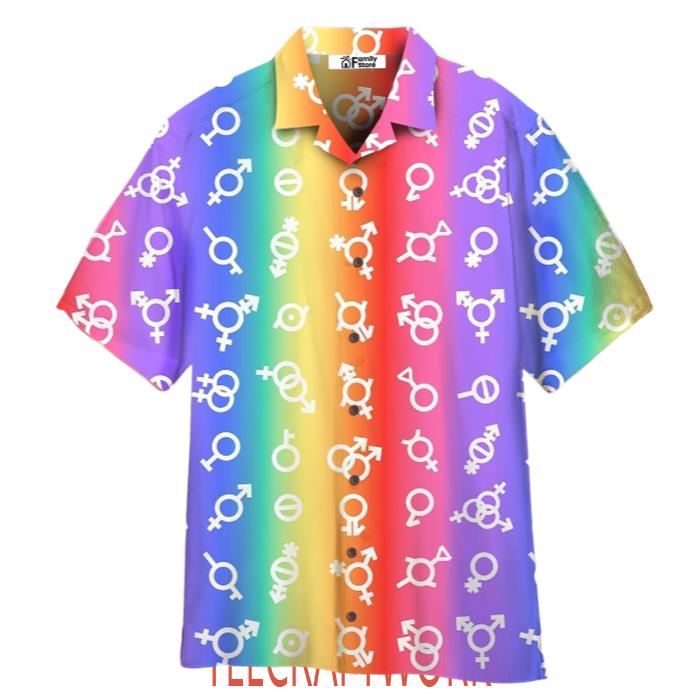Pride Flag LGBT Gender Hawaiian Shirt
