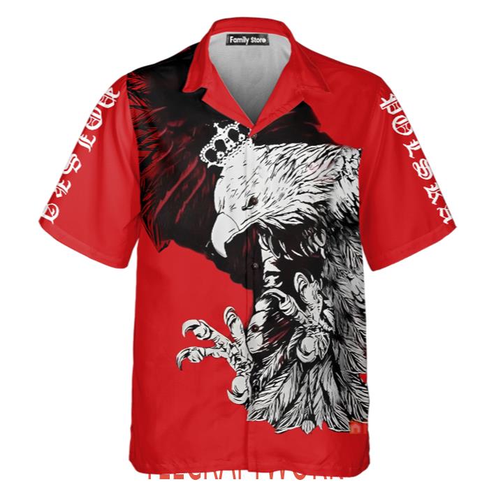 Red Polish Eagle Hawaiian Shirt