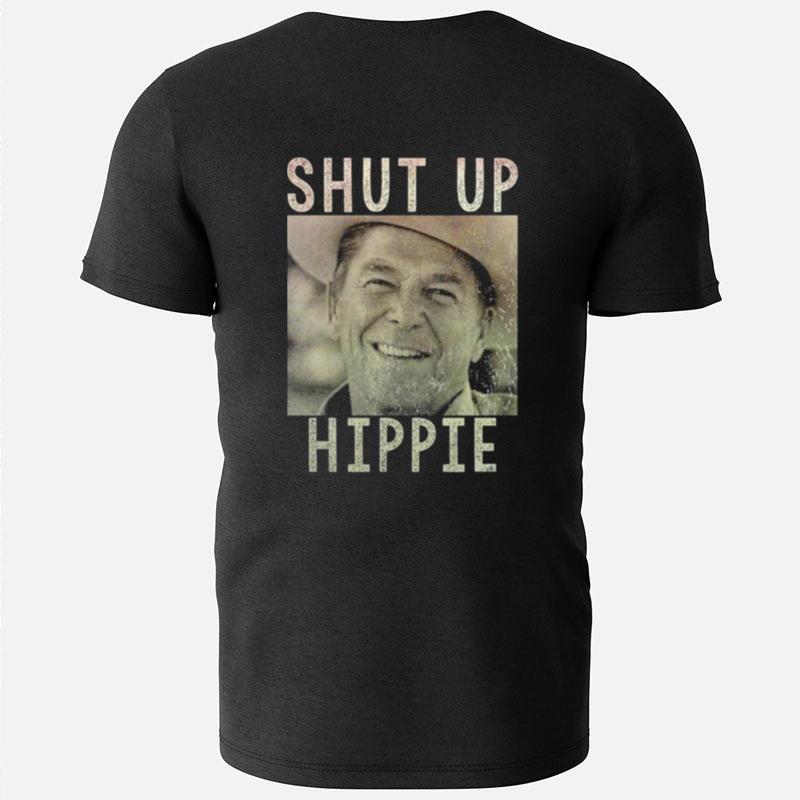 Ronald Reagan Says Shut Up Hippie Retro Political T-Shirts