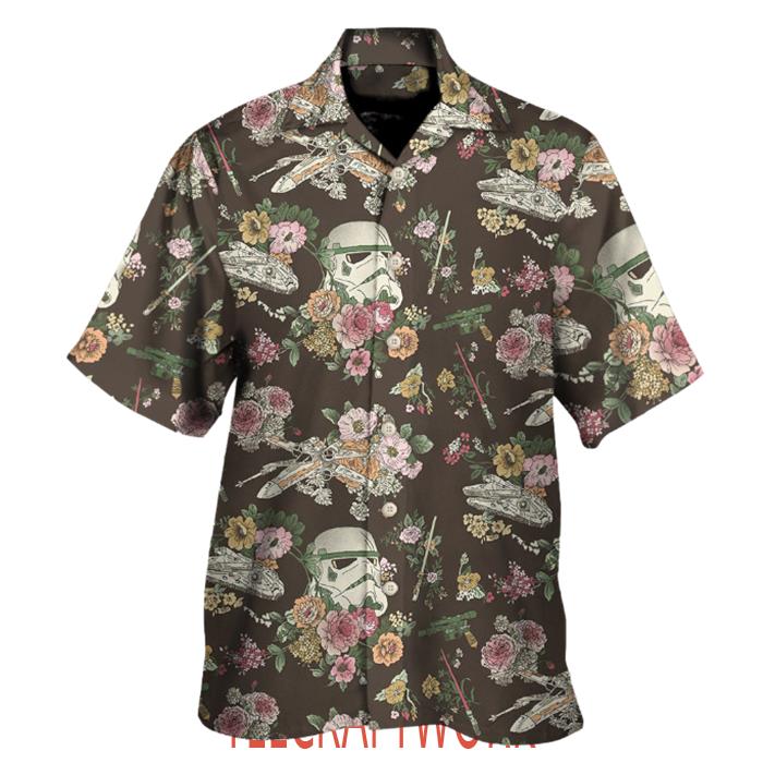 SW Stormtrooper Flower Vintage Hawaiian Shirt