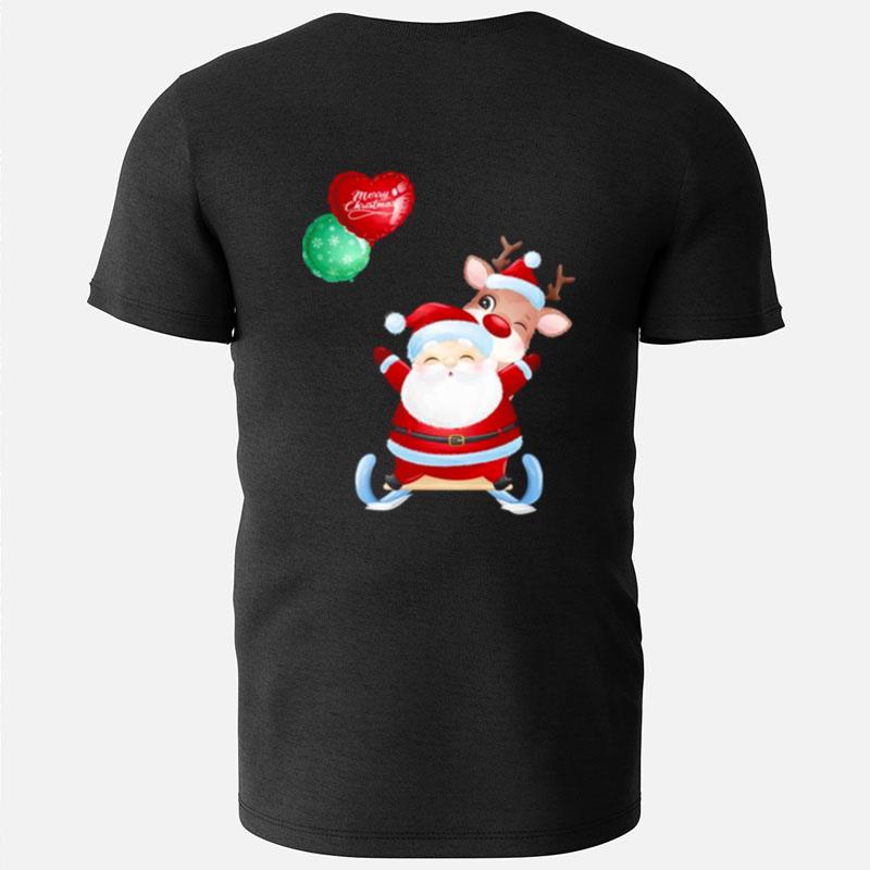 Santa Claus Holding Baloons T-Shirts