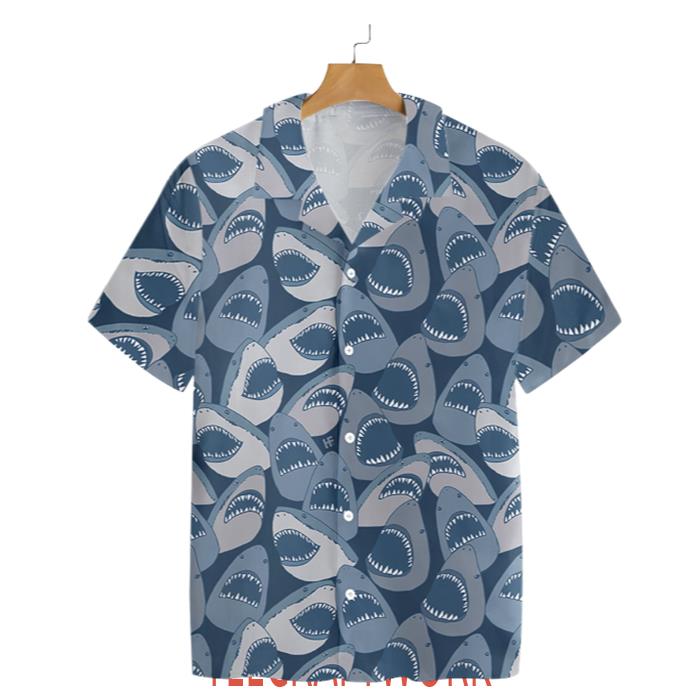 Shark Pattern 09 Hawaiian Shirt