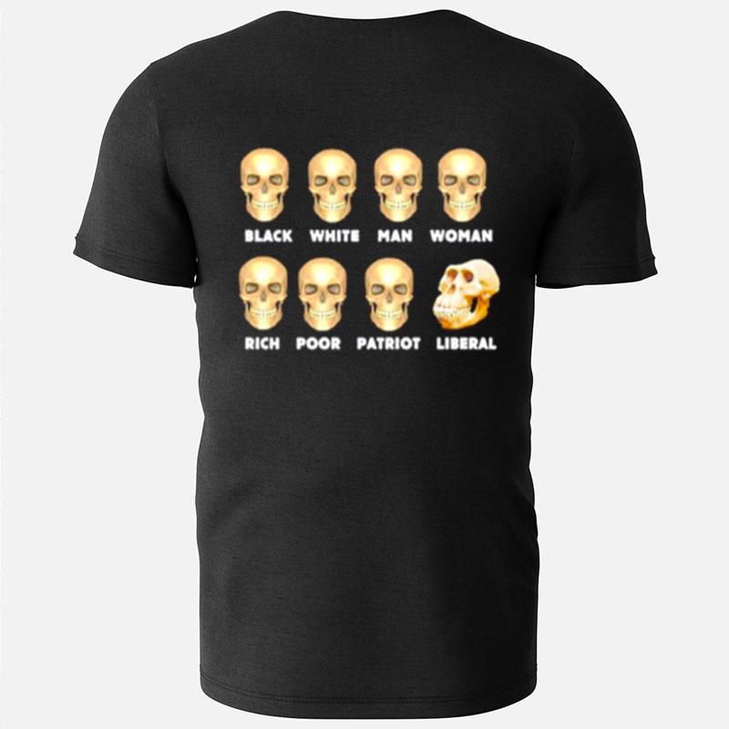 Skull Face Liberal Monkey T-Shirts