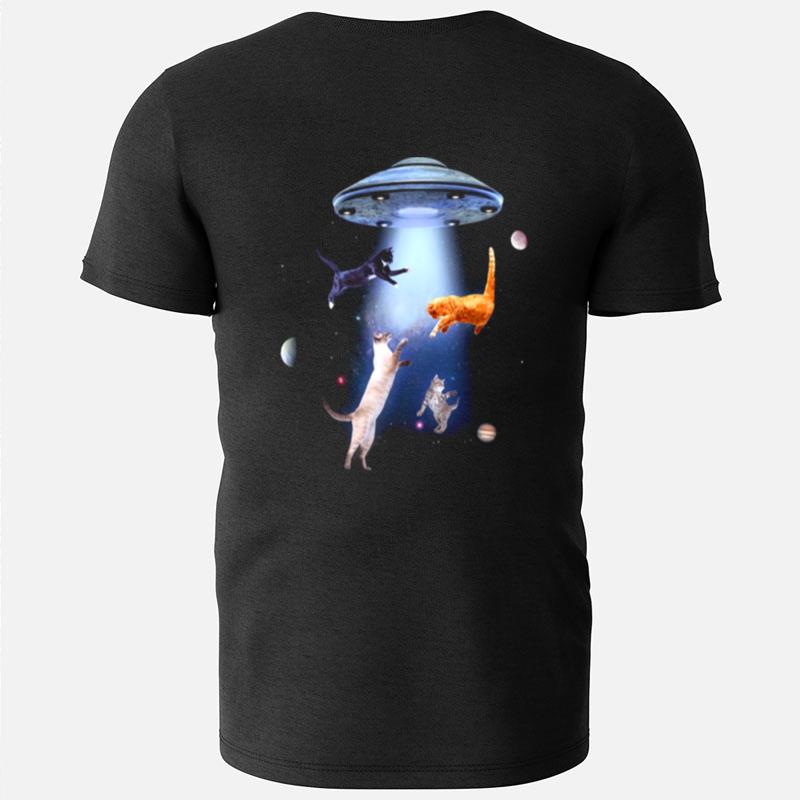 Space Cat Alien Abduction Extra Terrestrial Space T-Shirts