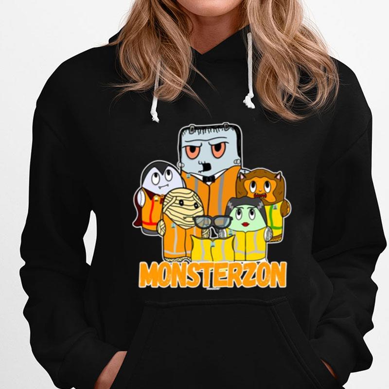 Swagazon Monsters Mummy Frankenstein Dracula Monsterzon Halloween Graphic T-Shirts