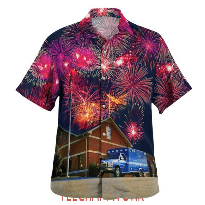 Town Of Abingdon CTrans Medical Services 4Th Of July Hawaiian Shirt