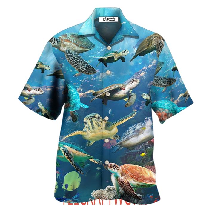 Turtle Sea Deep In The Sea Hawaiian Shirt