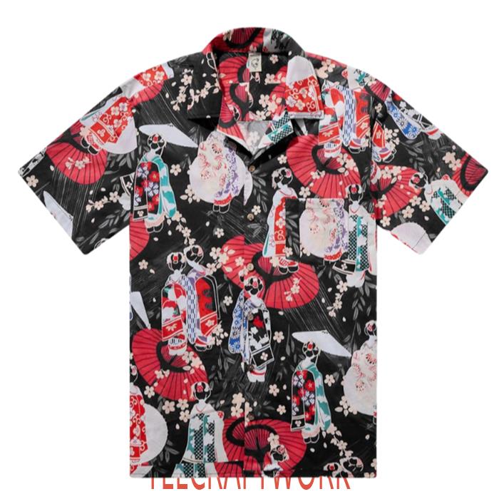 Ukiyoe Kimono Girl Hawaiian Shirt