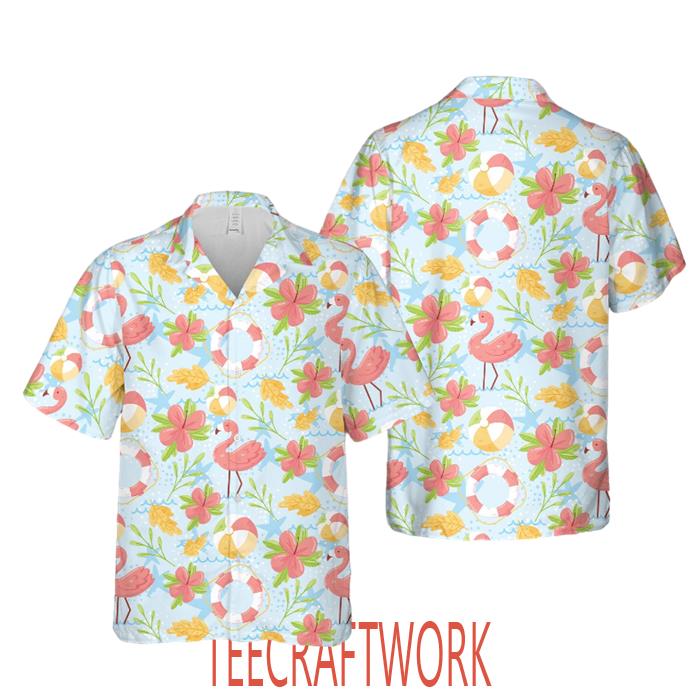 Unique Flamingo Pattern D12 Hawaiian Shirt